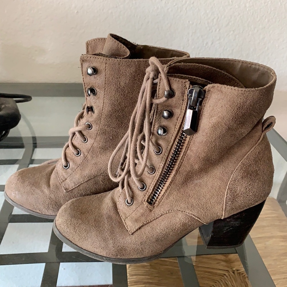 Brown ankle booties